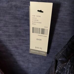 Lane Bryant Navy Blouse